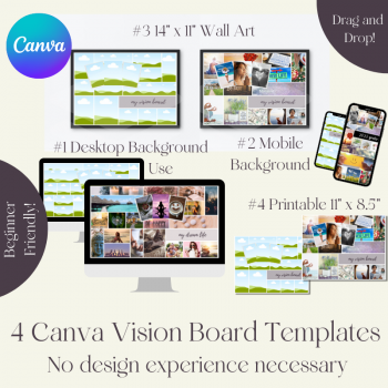 Digital Vision Board Canva Template